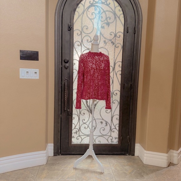 Nina Parker
Plus Size Sheer Velvet Leopard Flock Mock-Neck Top NWOT size 1X - Picture 5 of 8